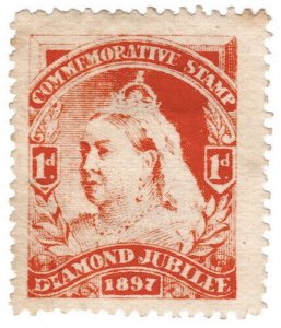 (I.B) QV Cinderella : Unofficial Diamond Jubilee Issue 1d (1897)