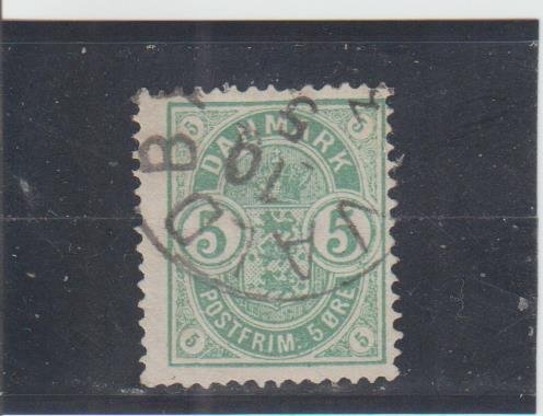 Denmark  Scott#  35  Used  (1882 Arms)