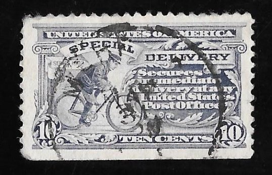 E11 10 cents SUPER CANCEL  Messenger Ultra Stamp used XF