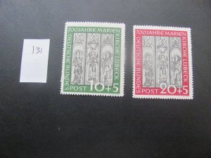 GERMANY 1951 MNH  SC  B316-317 SET XF  (131)