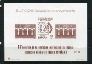 Spain 1984  proof  Souvenir sheet World expo España 84, EUROPA,MNH 6732