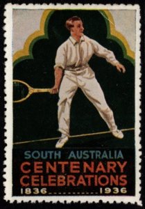 Selo pôster 1936 Austrália comemorações do centenário da Austrália do Sul 1836-1936-