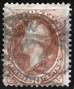 US Sc 191 Carmine 90¢ ABNCo Printing New York Oval H/S Cancel