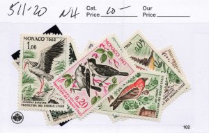 MONACO  511-20    MNH