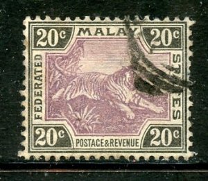 Malaya # 24, Used. CV $ 17.50