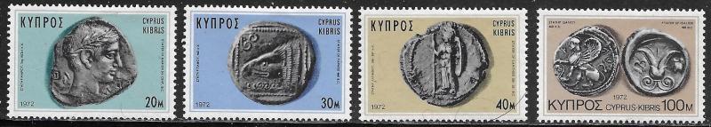 Cyprus Scott #'s 386 - 389 MH