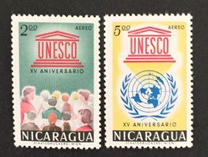 Nicaragua 1962 #c502-3, UNESCO, MNH.