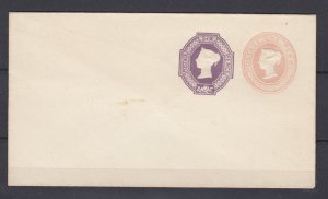 GB QV 6d Plus 1d Postal Stationery Envelope Mint Unused BP8977