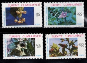 TURKEY Scott 2428-2431 MNH**  1988 Medicinal Plant stamp set