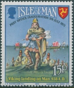 Isle of Man 1973 SG34 15p Postal Independence MNH