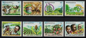 RWANDA 1982 - Agriculture,  fish, animals, food /complete  set MNH