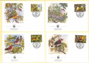 Cook Islands WWF World Wild Fund for Nature FDC Flycatcher birds