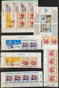 GB Sweden Cyprus Malta Europa MNH +Blocks+Booklets Mixture(Apx350)(TK76) 