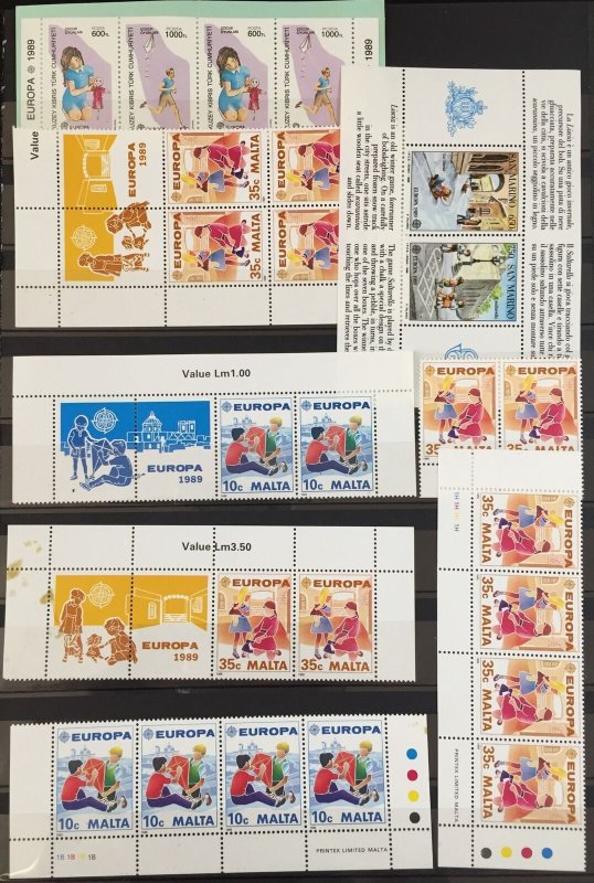 GB Sweden Cyprus Malta Europa MNH +Blocks+Booklets Mixture(Apx350)(TK76) 