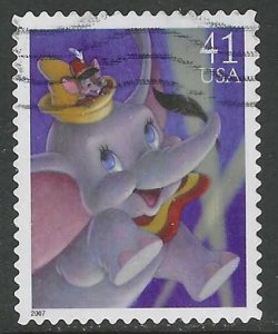 USA 2007 41c Dumbo and Timothy Mouse ART OF DISNEY MAGIC Sc 4194 VFU