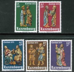 Luxembourg Scott B292-6 MNH** 1973 Christmas set