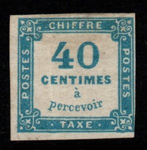 FRANCE SGD214 1871 40c BLUE POSTAGE DUE MTD MINT