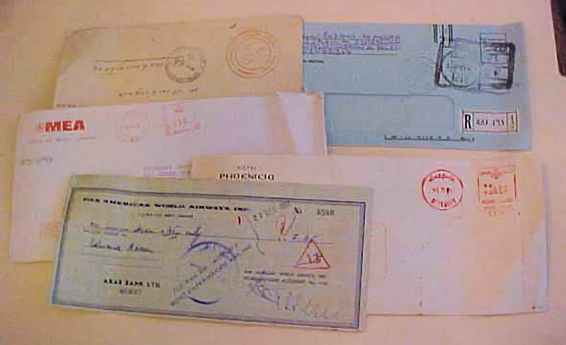 LEBANON  PP 1963 REGISTERED also OFFICIAL & 2 METERED AND CHECK