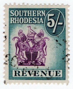 (I.B) Southern Rhodesia Revenue : Duty Stamp 5/-