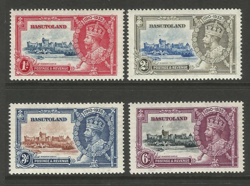 Basutoland 1935 KGV Silver Jubilee Mint Set Of Stamps 