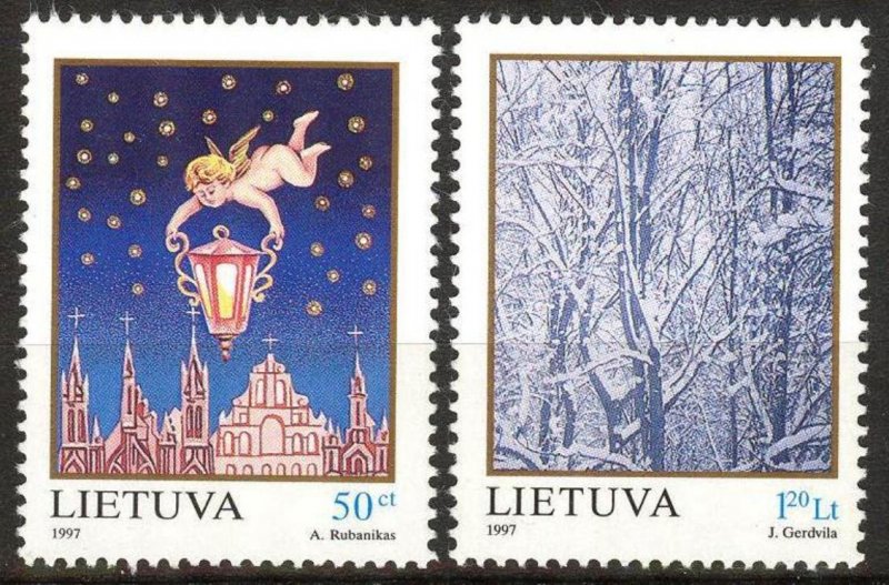 Lithuania 1997 Christmas set of 2 MNH