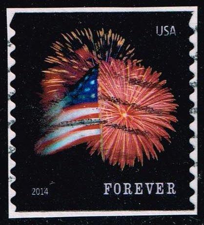 US #4868 Fort McHenry Flag and Fireworks; Used (0.25)