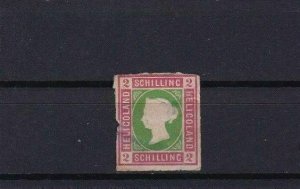 HELIGOLAND 1867 2 sch UNUSED ROULETTE STAMP CAT £65 CONDITION SHOWN REF 6158