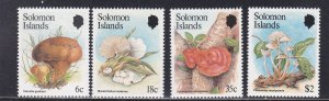 Solomon Islands # 515-518, Local Fungi, Mint NH, 1/2 Cat.