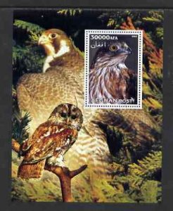 AFGHANISTAN - 2002 - Birds of Prey #2 - Perf Min Sheet - M N H -Private Issue