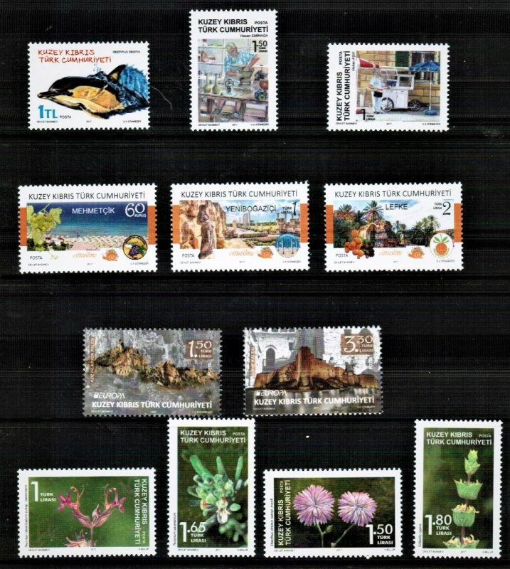 UNMOUNTED MINT YEARLY 2017 SET TURKISH CYPRUS