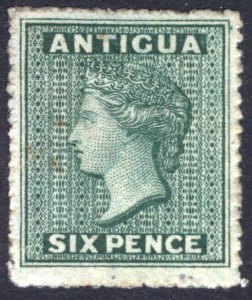 Antigua 1863 6d Green P14-16 Wmk Star* PF CERT SG 8 Scott 4 MM/MH Cat£650($858)