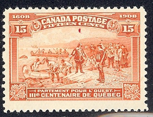 Canada # 102 var. Mint O.G.   - Lakeshore Philatelics