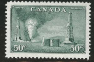 CANADA Scott 294 MH* 1950 50c oil well stamp