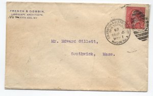 1897 New York collection distribution wagon marking on cover [y.8801]