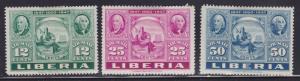 Liberia C54-C56 1st US Postage Stamps Type 1947