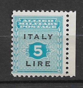 1943 Allied Occupation of Italy 1N8 5Lira MNH