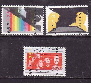 Netherlands-Sc#B623-5- id6-unused NH semi-postal set-Music-Visual Arts-1986-
