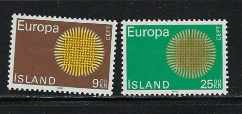 Iceland 420-21 Hinged 1970 Europa 