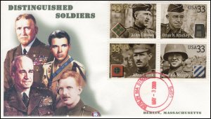 AO-3393-36-1, 2000, distinguished soldiers, First Day Cover, Add-on Cachet, Berl