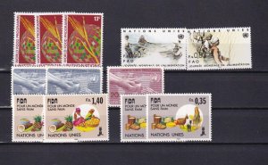 SA12b United Nations selection of mint stamps