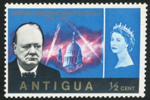 ANTIGUA Sc 157 F-VF/MVLH  - 1966 ½¢ - Churchill Memorial Issue