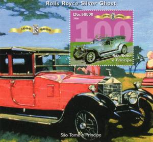 Sao Tome and Principe 2006 Centenary of Rolls Royce Silver Ghost SS Perforated