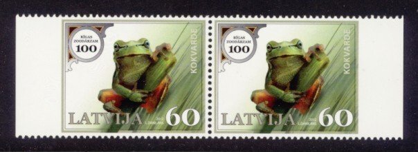 Latvia Sc# 805c MNH Riga Zoo Centenary / Frog (Booklet Pair)