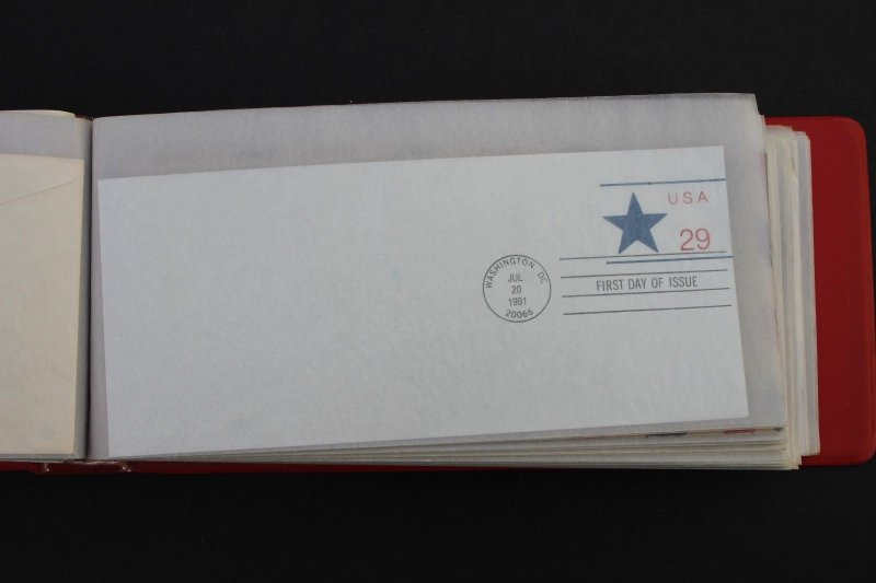 US Stamp Collection Stock Book 100 Postal Cards, Stationary, Mint, FDC, Slogan