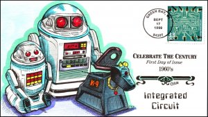 Scott 3188j 33 Cents Integrated Circuit Collins Hand Painted FDC