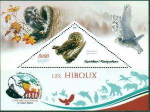 OWLS BIRDS FAUNA CHARLES DARWIN MADAGASCAR 2019 MNH STAMP SET 4 SHEETS