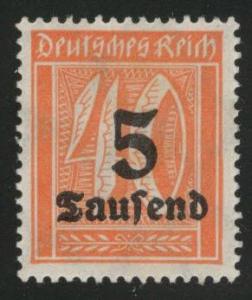 Germany Scott 224 MH* 1920's surcharged inflation period stamp