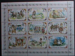 TRISTAN DA CUNHA-1980-SC#282 FAMOUS CARTOON STORY- MNH-S/S SHEET VERY FINE