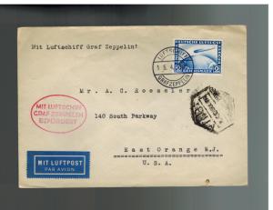 1930 Germany Graf Zeppelin LZ 127 Cover to A Rossler USA  # C36 Spain Flight