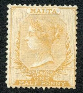 Malta SG4 1/2d Buff Wmk CC M/M Cat 120 pounds